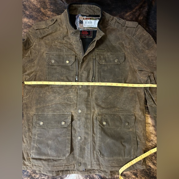 Royal Enfield Panzer Waxed Motorcycle Jacket, Color- Ranger (Brown), Size- XL - Picture 7 of 11